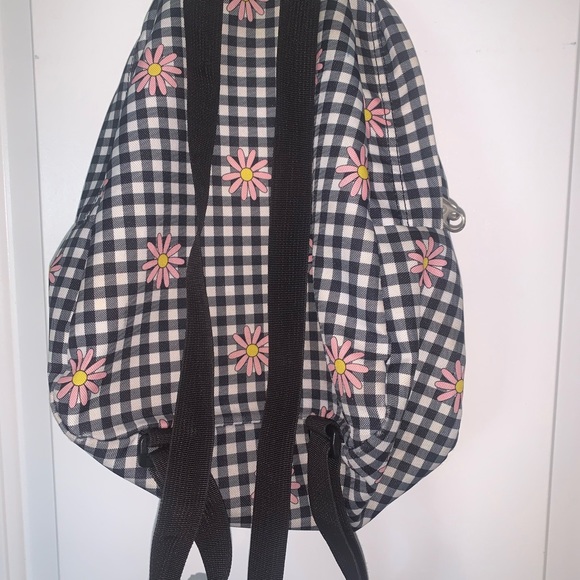 Small checkerboard floral Jansport backpack - Picture 3 of 6